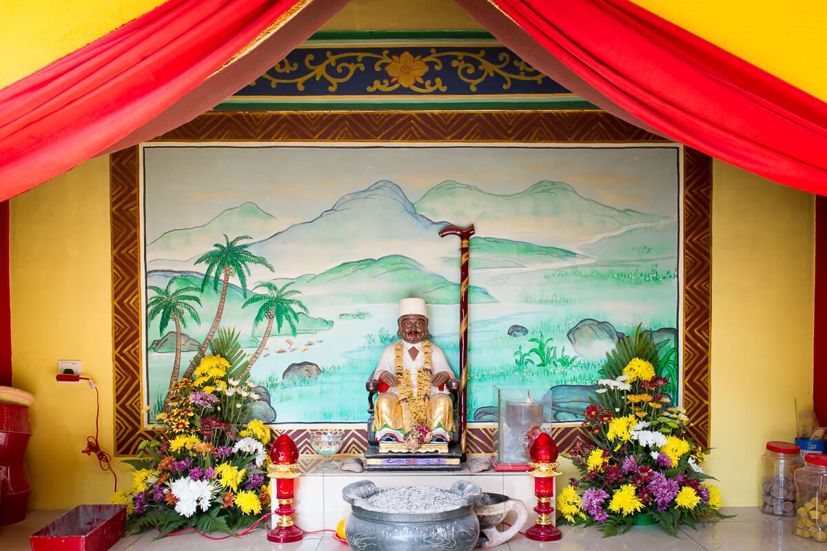 Datuk Shrine in Bukit Jugra with Image of Hills in Back