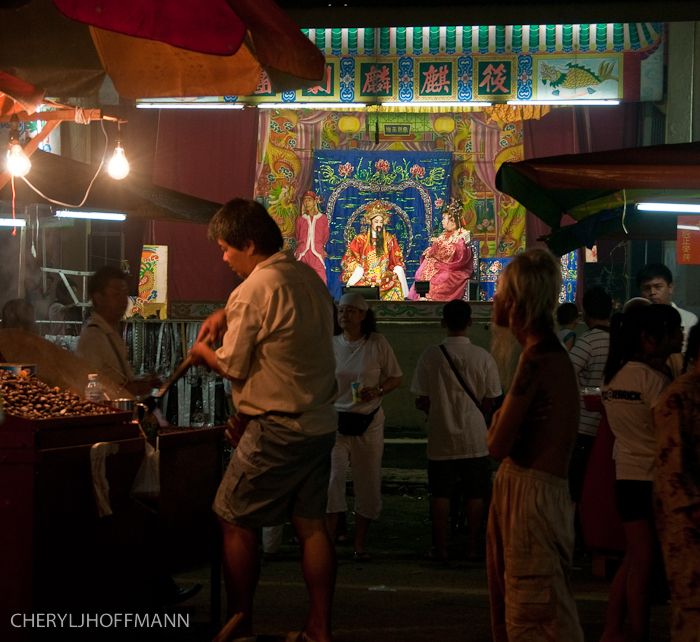 A ritual performance by the street