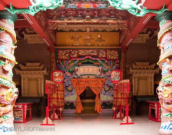 Inside a temple