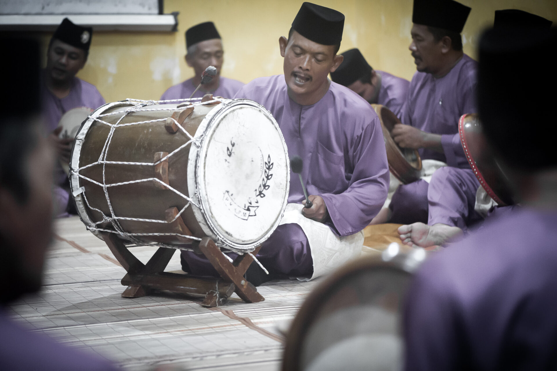 Kompang Jidor performers with drum and other instruments