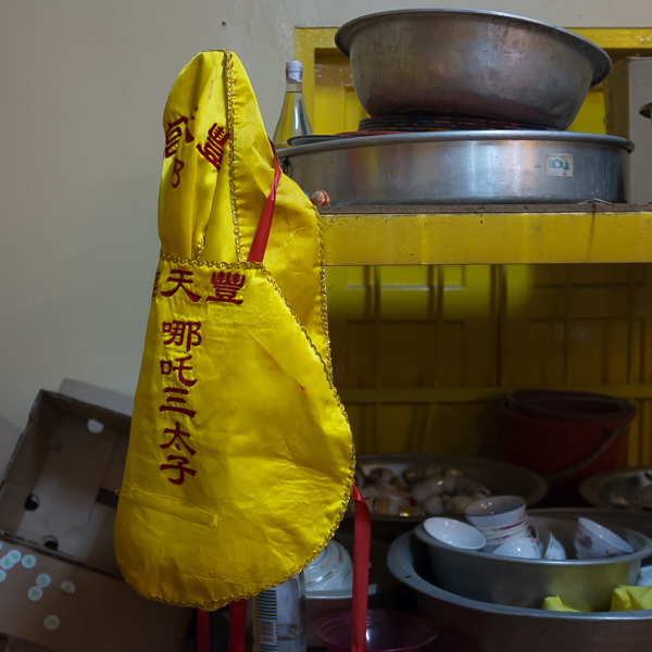 An apron hanging in the kitchen