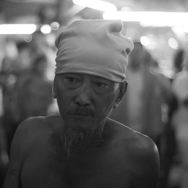 A man in a bandana